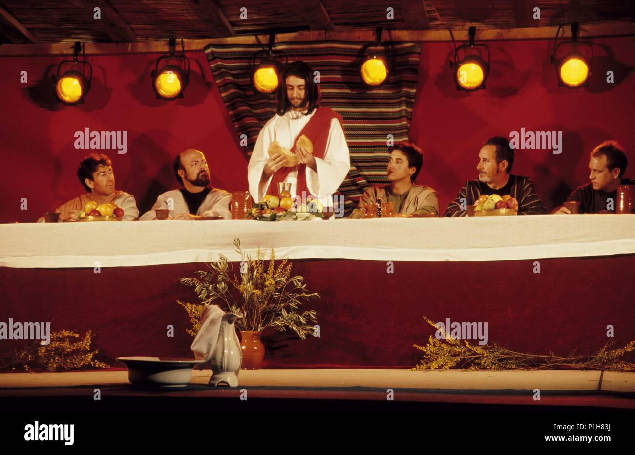 Tarancón, Semana Santa (sábado), escenario de la Pasión (última cena). Foto Stock