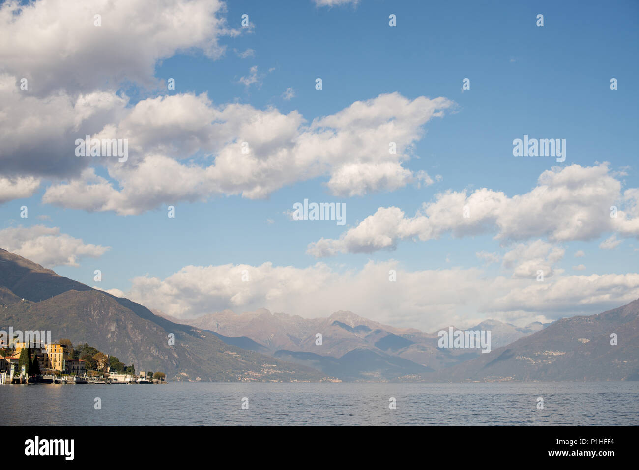 Il lago di Como, Italia. Vista panoramica. Foto Stock