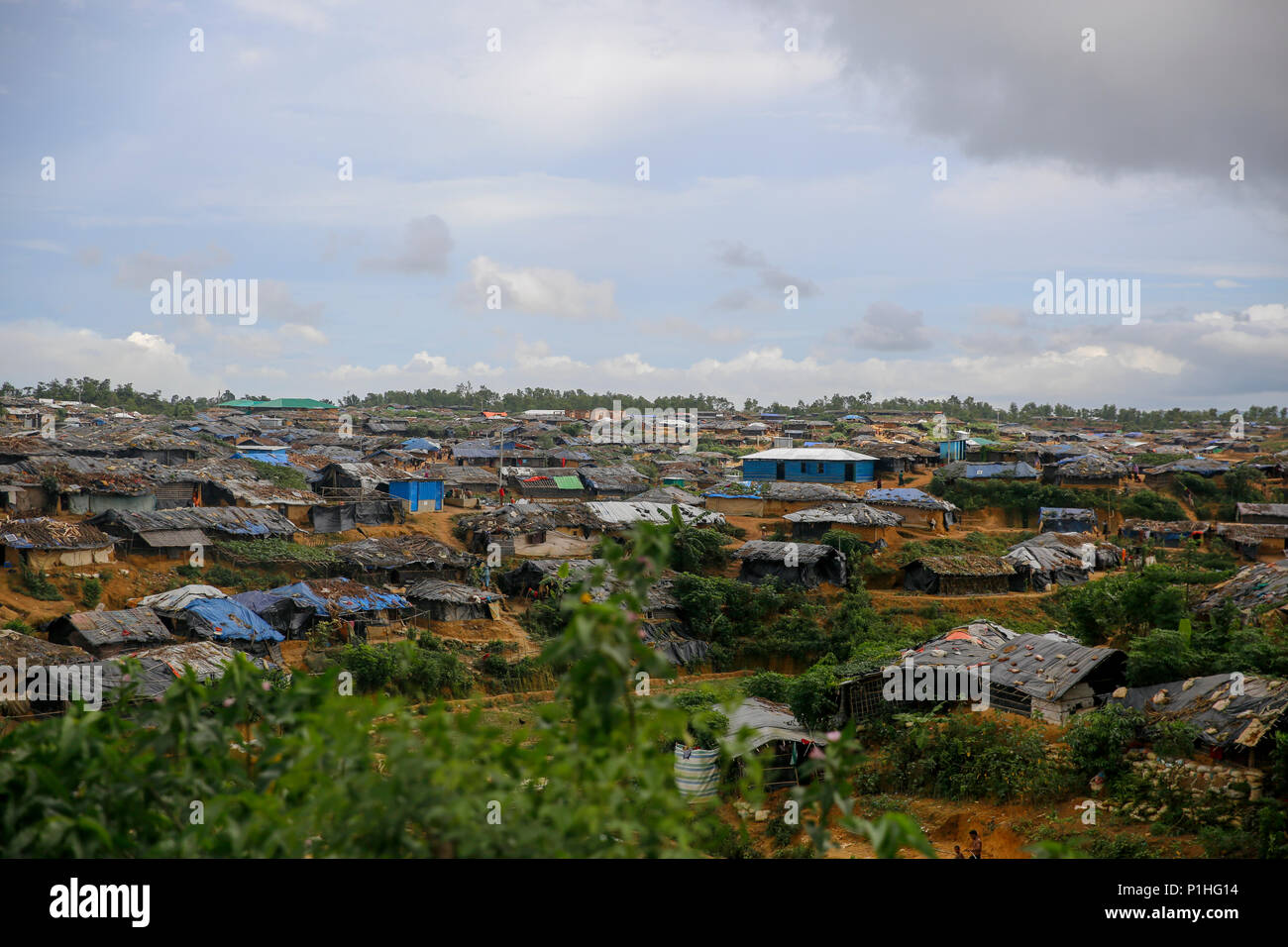 Kutupalong Refugee Camp a Ukhiya In Cox bazar, Bangladesh Foto Stock