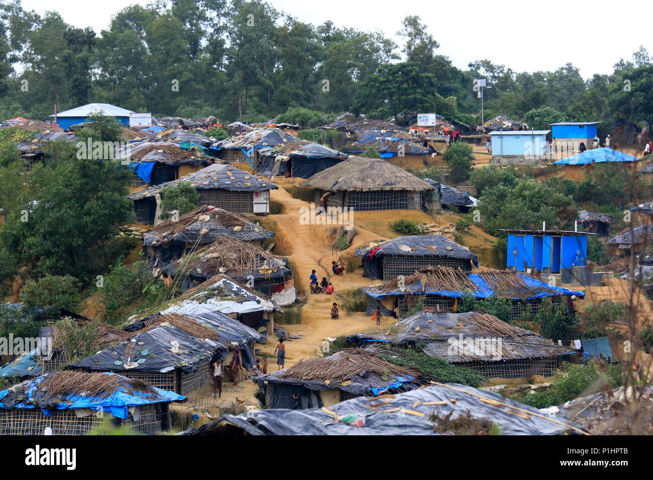 Kutupalong Refugee Camp a Ukhiya In Cox bazar, Bangladesh Foto Stock