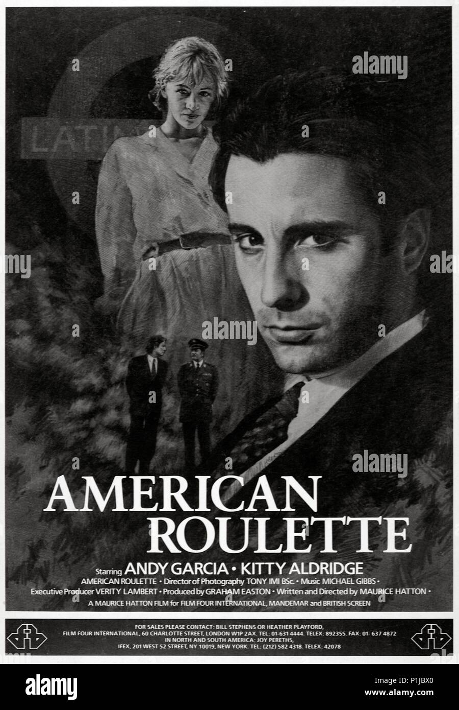 Pellicola originale titolo: American Roulette. Titolo inglese: American Roulette. Regista: MAURICE HATTON. Anno: 1988. Credito: FILM 4/MANDEMAR/BR SCHERMO / Album Foto Stock Pellicola originale titolo: American Roulette. Titolo inglese: American Roulette. Regista: MAURICE HATTON. Anno: 1988. Credito: FILM 4/MANDEMAR/BR SCHERMO / Album Foto Stock