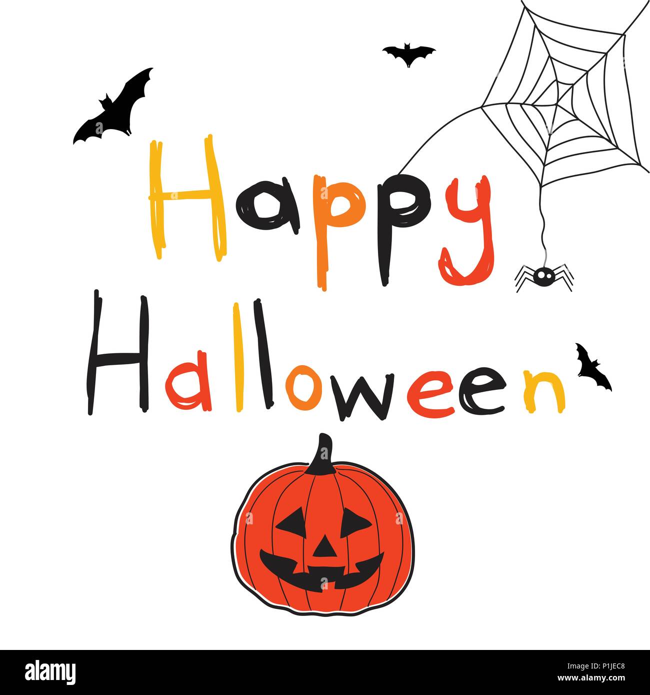Happy Halloween card Illustrazione Vettoriale