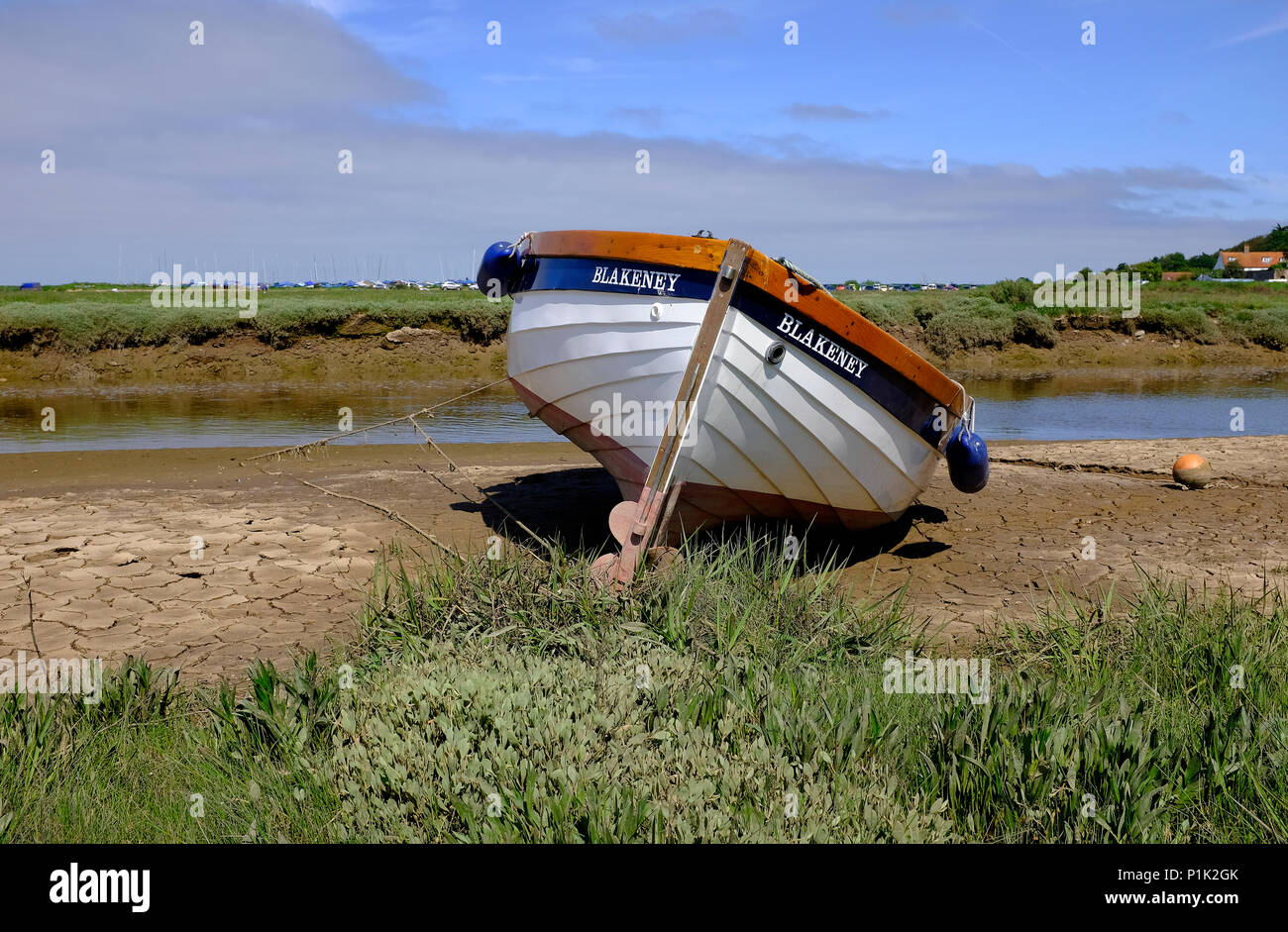 Blakeney Harbour, North Norfolk, Inghilterra Foto Stock