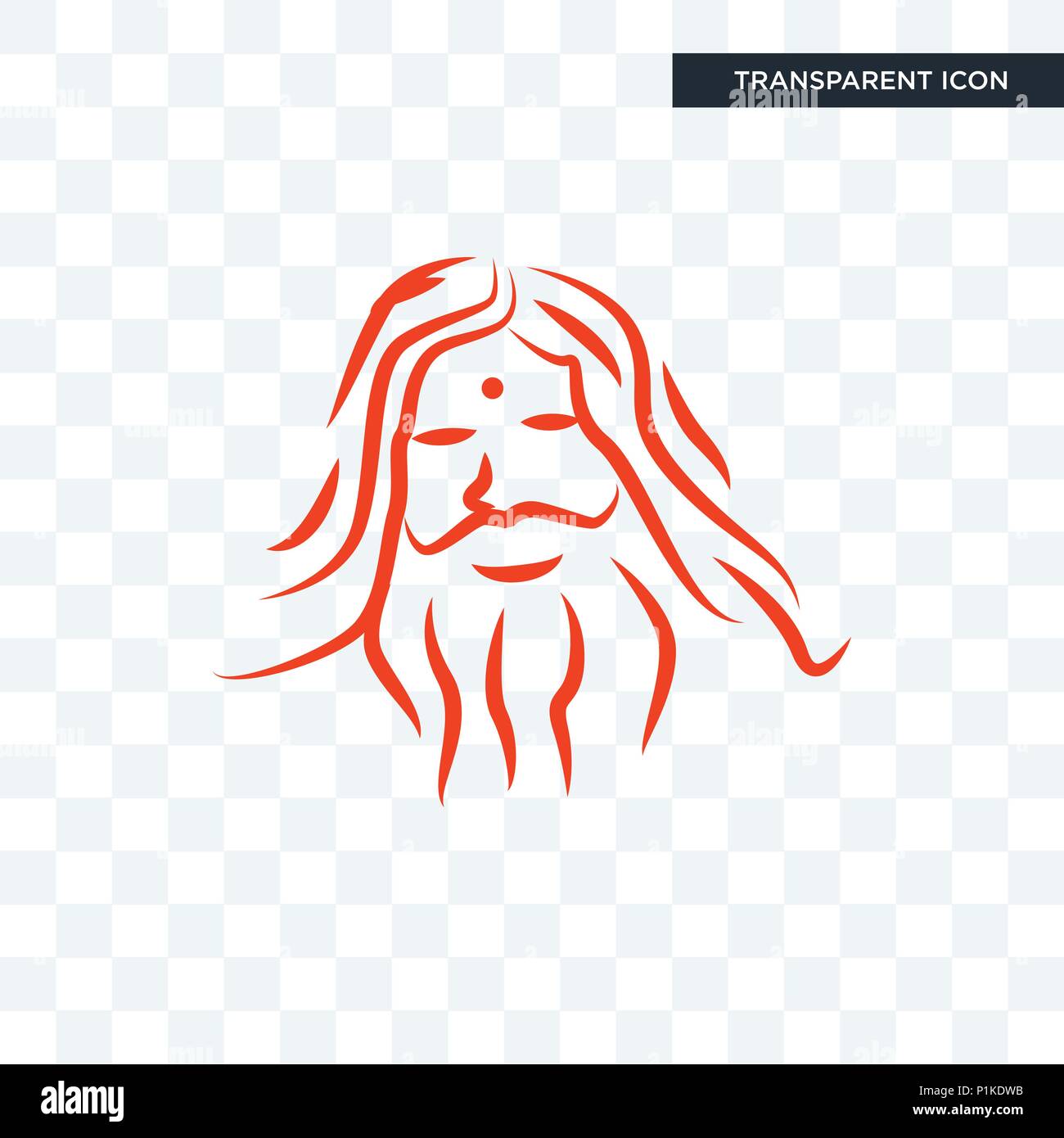 Patanjali icona vettore isolato su sfondo trasparente, patanjali concetto del logo Illustrazione Vettoriale