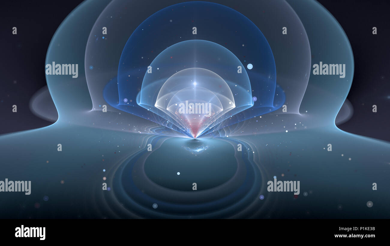Colorate stato quantistico, generato dal computer sfondo astratto, rendering 3D Foto Stock