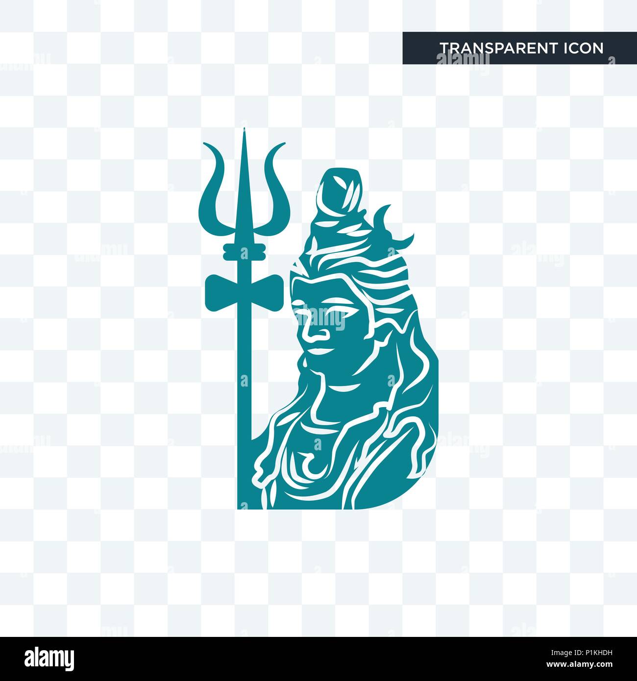 Signore Shiva icona vettore isolato su sfondo trasparente, signore Shiva concetto del logo Illustrazione Vettoriale
