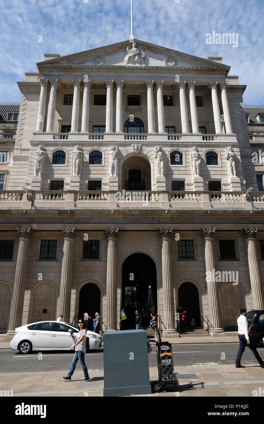 Pic mostra: la Banca di Inghilterra Old Lady di Threadneedle Street stock foto foto di Gavin Rodgers/ Pixel8000 Foto Stock