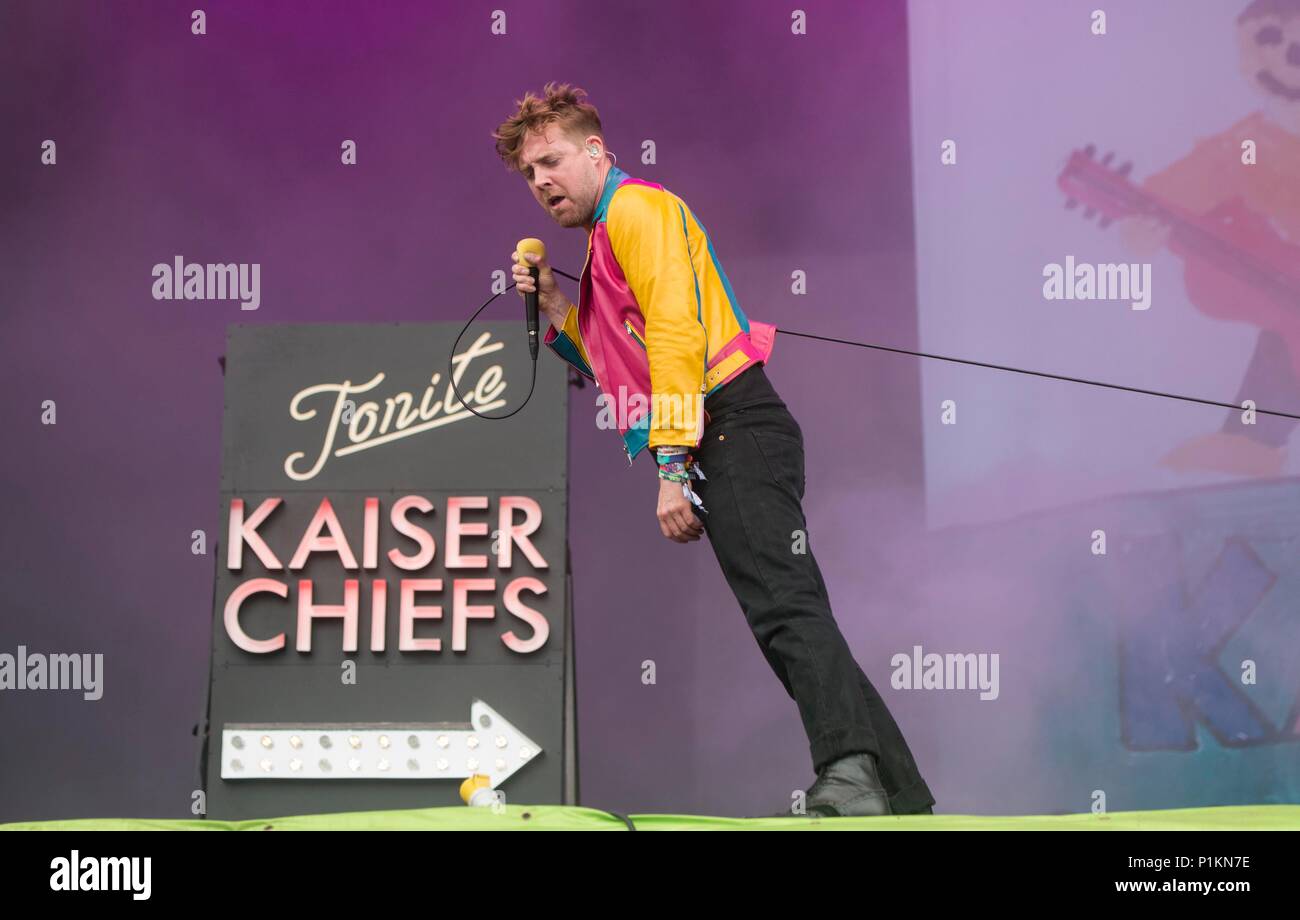 Glastonbury Festival 2017 - sabato Foto di Kaiser Chiefs 24/06/17 Foto Stock