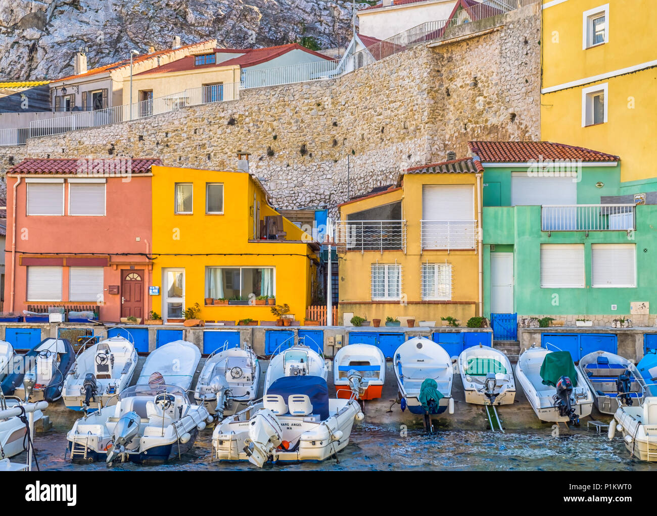 Marsiglia, Francia, marzo 2018, Vallon Des Auffres baia nel 7 ° distretto vicino al Mar Mediterraneo Foto Stock