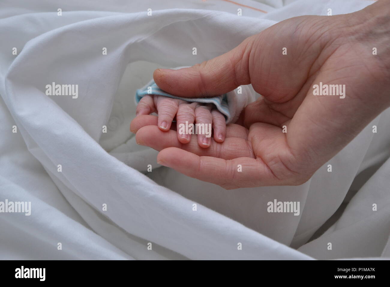 Le mani di bambini - Primi giorni di vita Foto Stock