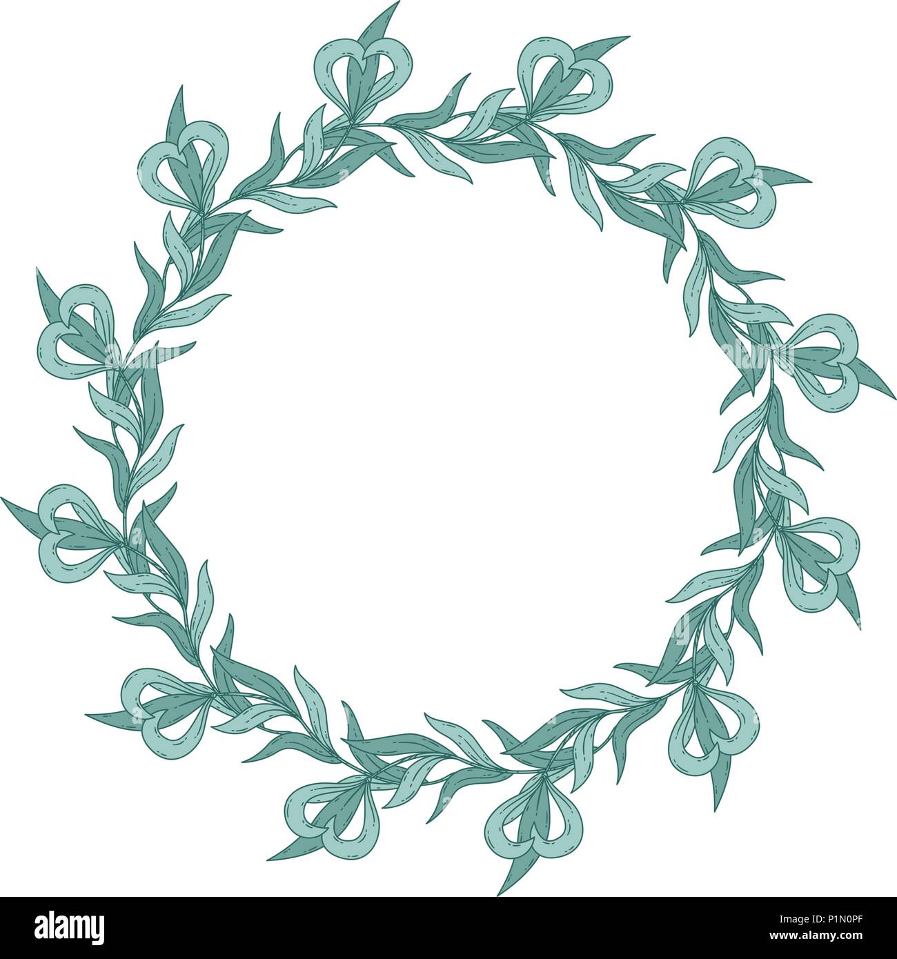 Ghirlanda di fiori. Illustrazione Vettoriale. Illustrazione Vettoriale