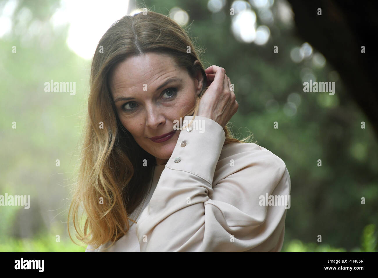 Roma Italia 12 Giugno 2018 - Cinema dei Piccoli Villa Borghese Photocall filmato di presentazione a causa PICCOLI ITALIANI Marit Nissen nel ruolo di Eva Credito: Giuseppe Andidero/Alamy Live News Foto Stock