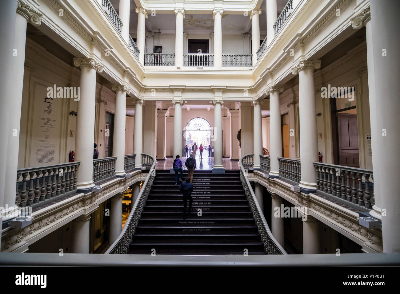 Casa della letteratura peruviana, museo e biblioteca(1912). La città di Lima, Perù. Foto Stock