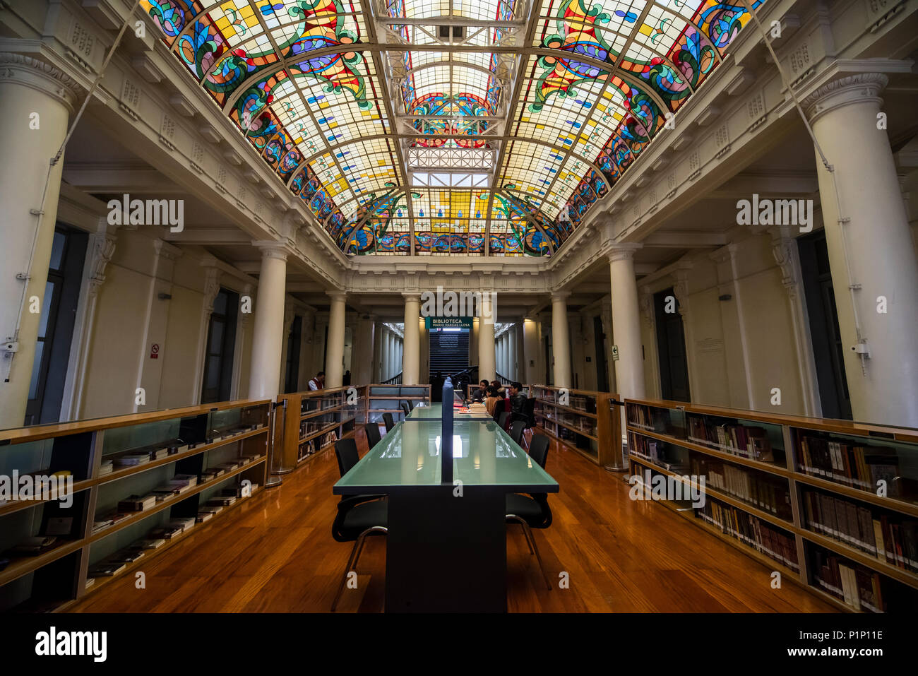 Casa della letteratura peruviana, museo e biblioteca(1912). La città di Lima, Perù. Foto Stock