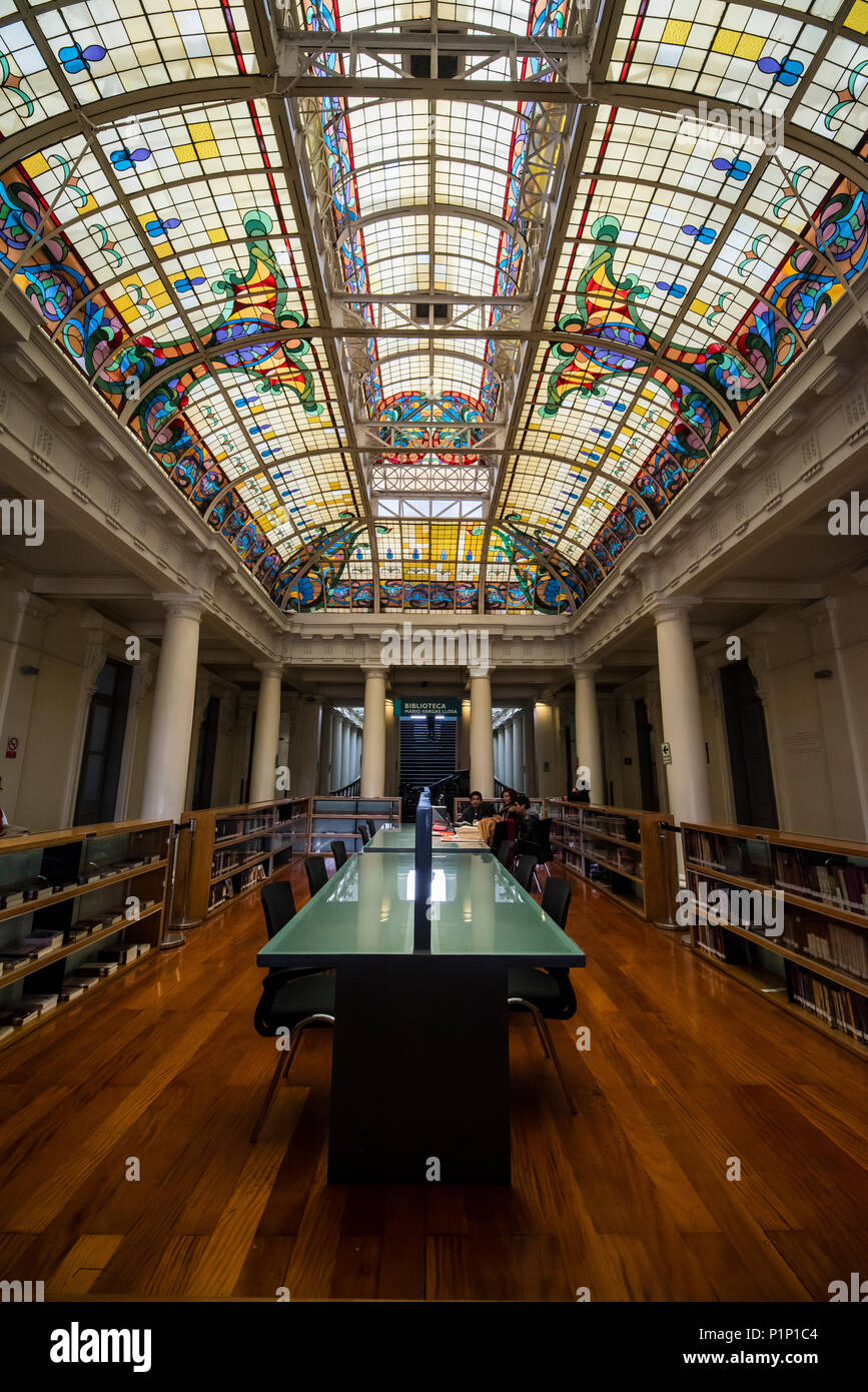 Casa della letteratura peruviana, museo e biblioteca(1912). La città di Lima, Perù. Foto Stock