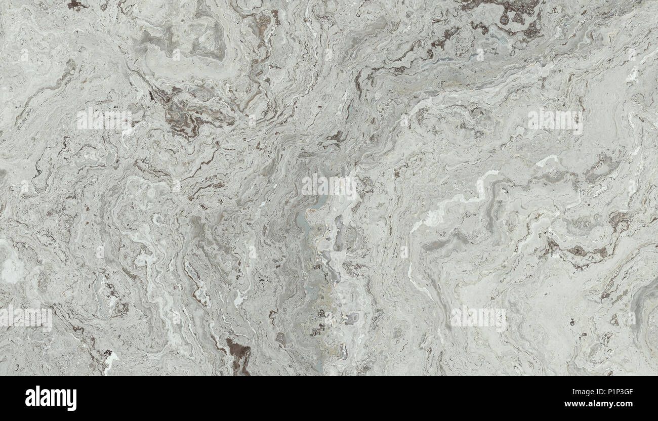 Marmo bianco pattern con parentesi grigio e nero nelle vene. Abstract texture e background. 2D illustrazione Foto Stock