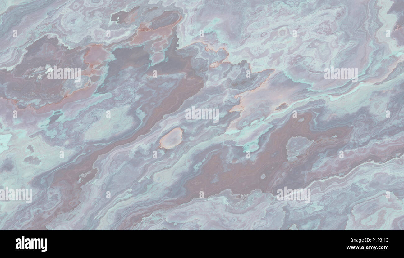 Luce-blue marble pattern. Abstract texture e background. 2D illustrazione Foto Stock