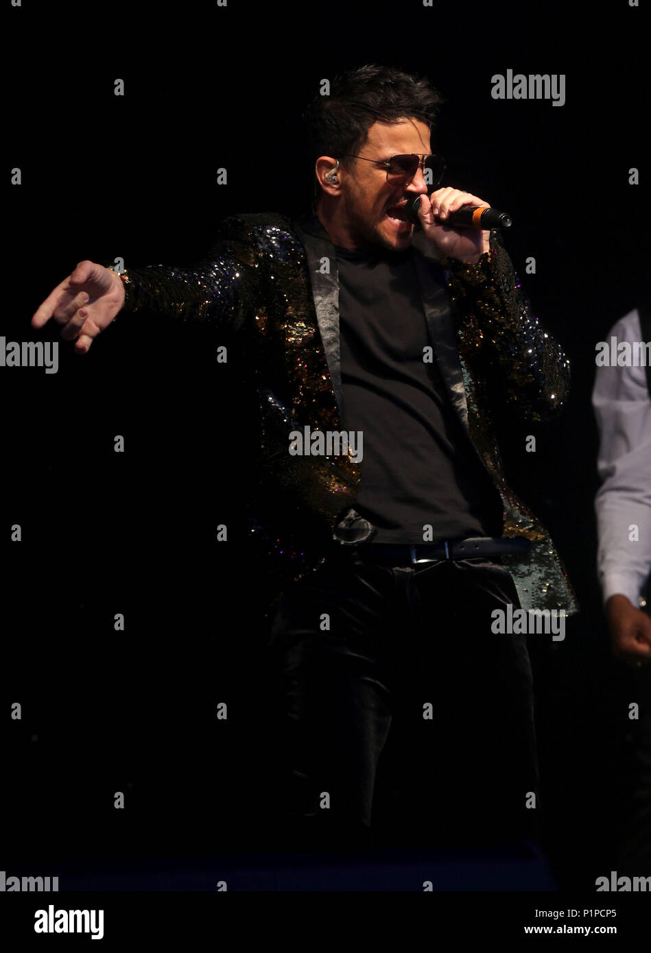 Peter Andre esegue a Hereford FC Live a Hereford, Regno Unito. Dotato di: Peter Andre dove: Londra, Regno Unito quando: 12 maggio 2018 Credit: WENN Foto Stock