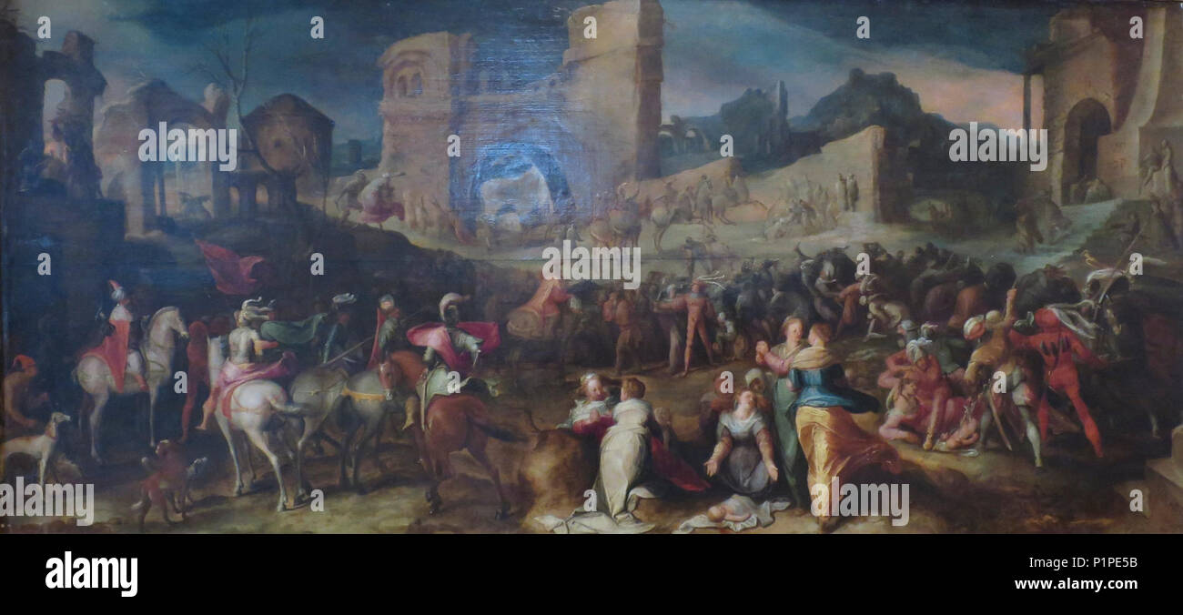 "La strage degli innocenti" da Karel van Mander I, 1600, l'Eremo Foto Stock