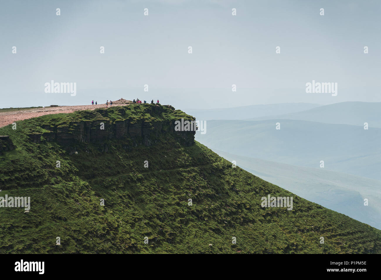 Il mais Du - una montagna nel Parco Nazionale di Brecon Beacons, Wales, Regno Unito Foto Stock