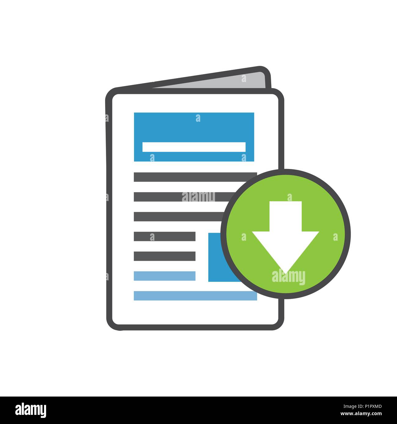 White Paper o Ebook CTA w coperchio e pulsante Scarica gratuitamente il download digitale - Chiamata per azione di marketing Illustrazione Vettoriale