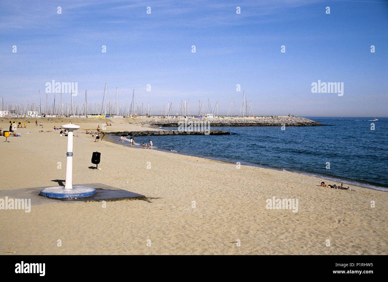 El Masnou; playa del Masnou. Foto Stock