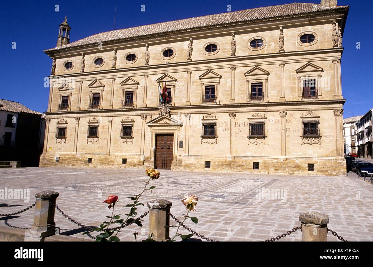 Ubeda Plaza Vázquez Molina piazza e municipio/ Palacio de las Cadenas (architettura rinascimentale). Foto Stock