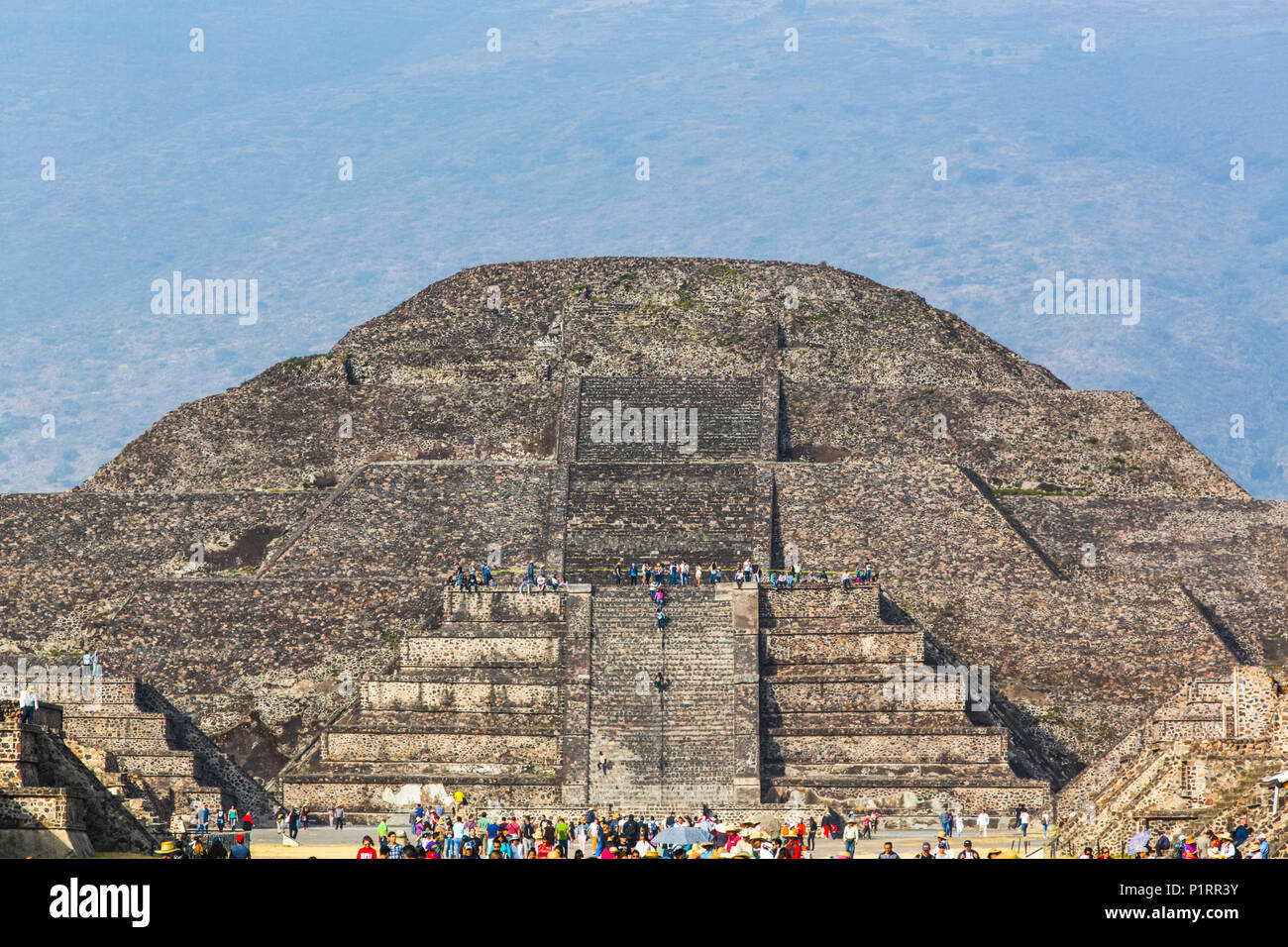 La Piramide della Luna, Teotihuacan zona archeologica; lo stato del Messico, Messico Foto Stock