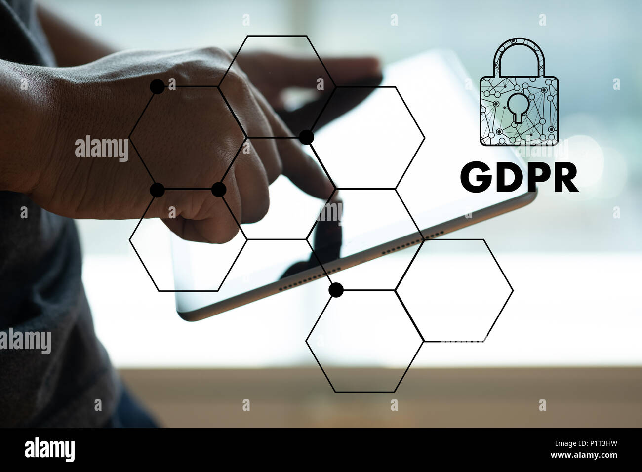 Il PILR. Protezione dei dati il regolamento esso tecnologo per la protezione dei dati del sistema di protezione dello schermo Foto Stock