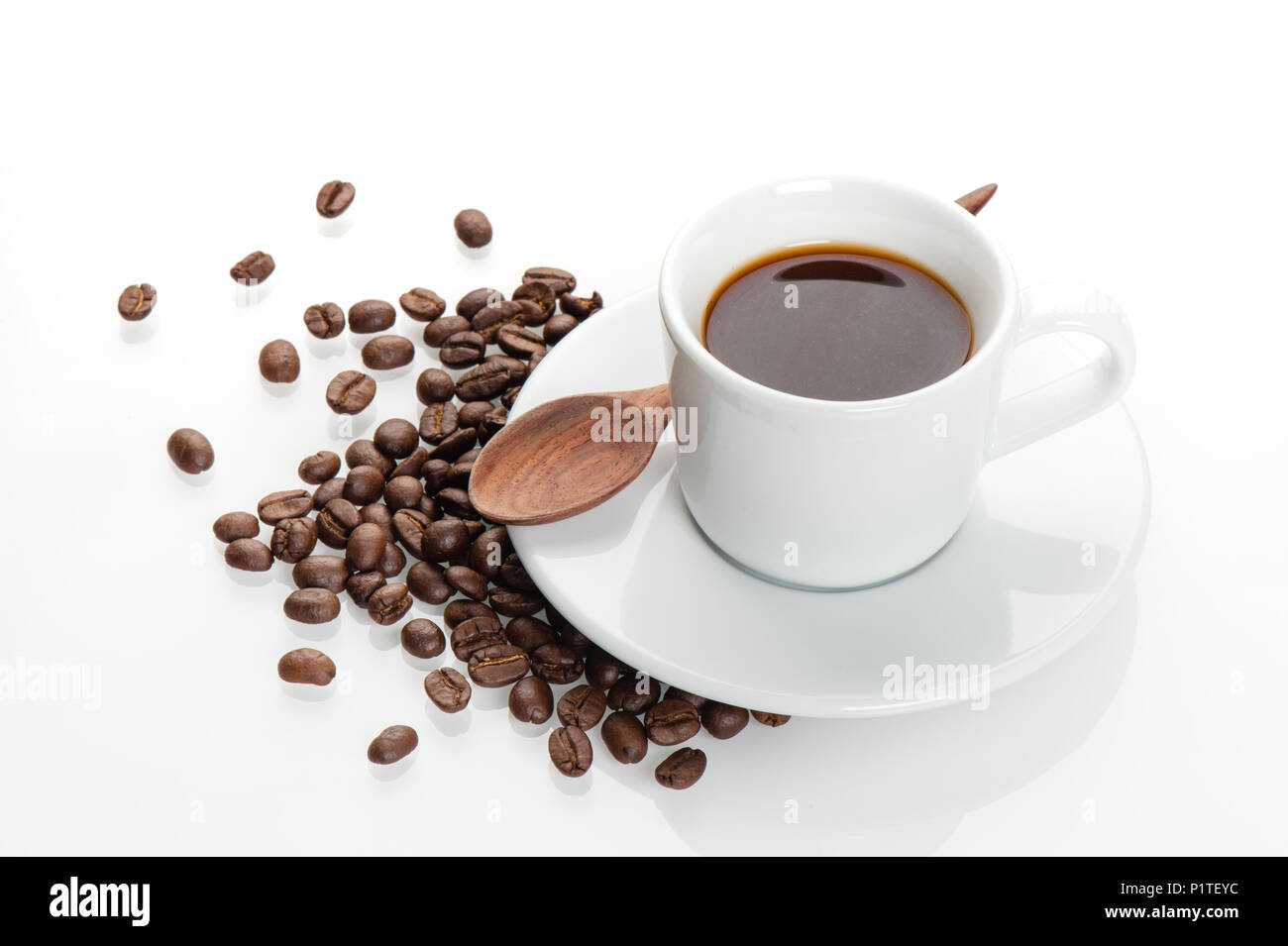 Gli amanti del caffe' concetto, una tazza di caffè espresso. Foto Stock