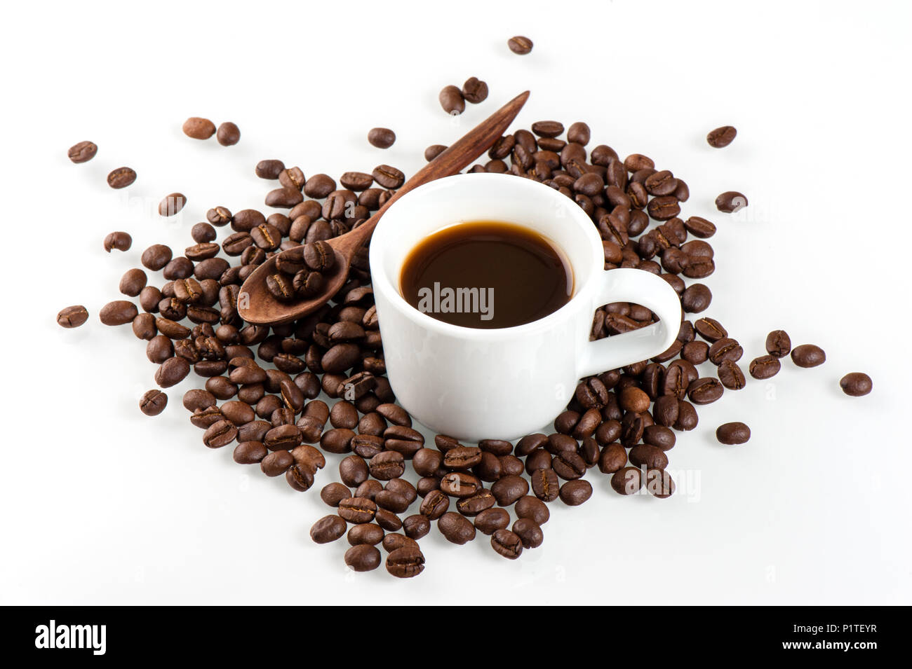 Gli amanti del caffe' concetto, una tazza di caffè espresso. Foto Stock
