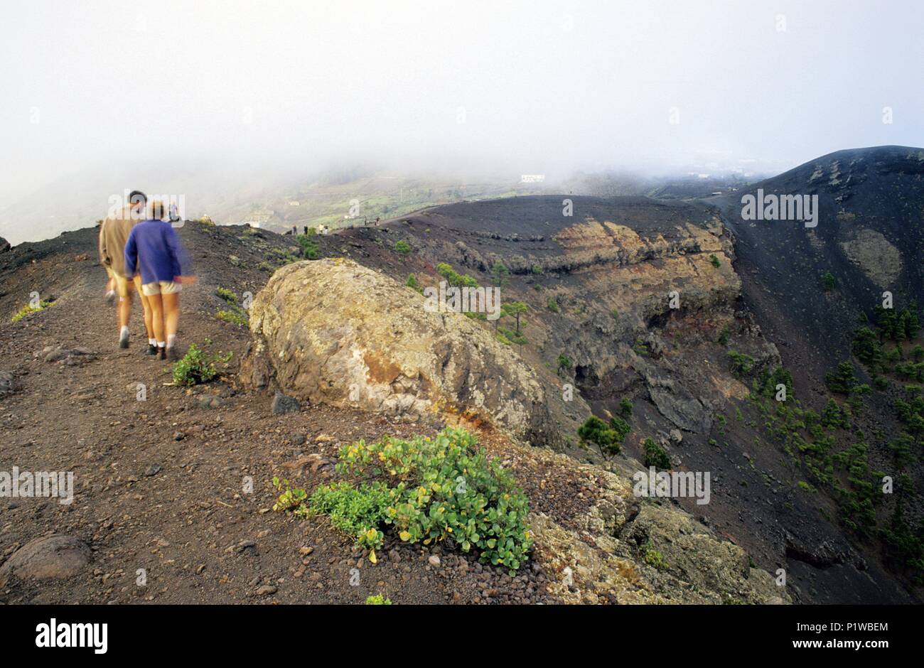 Volcanes de Teneguía parco naturale; San Antonio vulcano vicino a Fuencaliente. Foto Stock