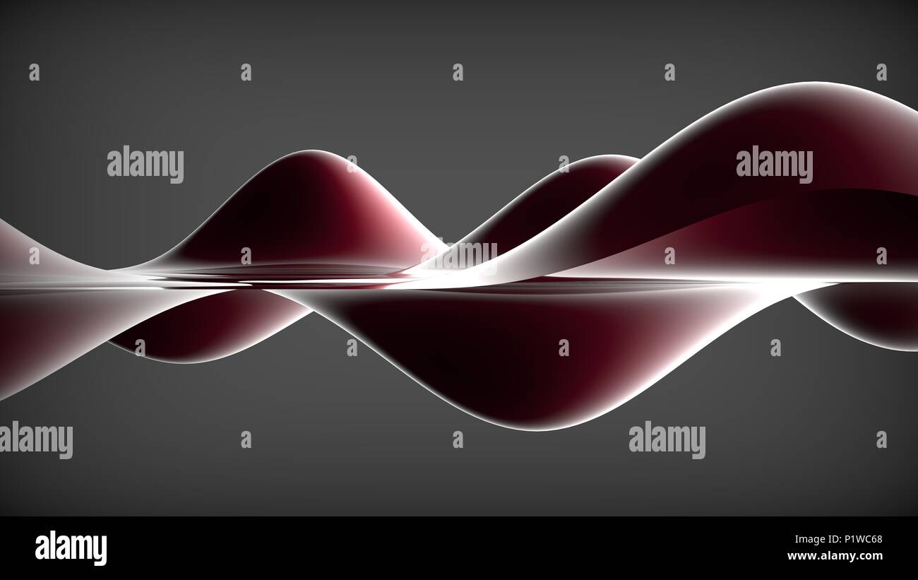 Dark elegante sfondo astratto. Sfondo ondulate. 3D illustrazione Foto Stock
