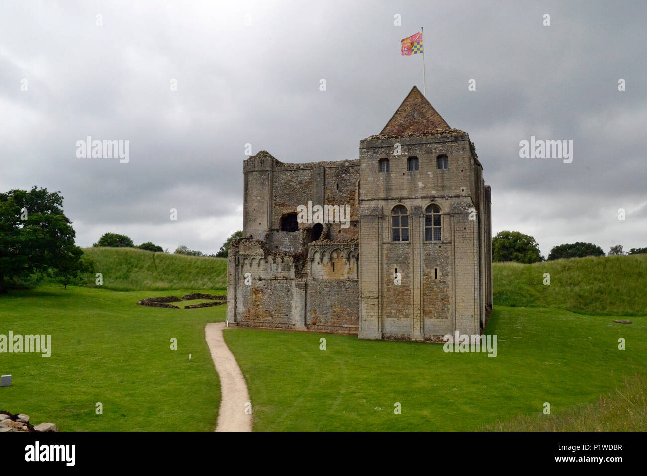 Castle Rising Castle, kings lynn, norfolk, Regno Unito Foto Stock