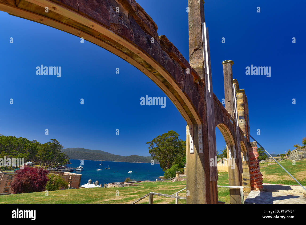 Port Arthur Historic Site, un ex insediamento di prigionieri in Tasmania, Australia Foto Stock