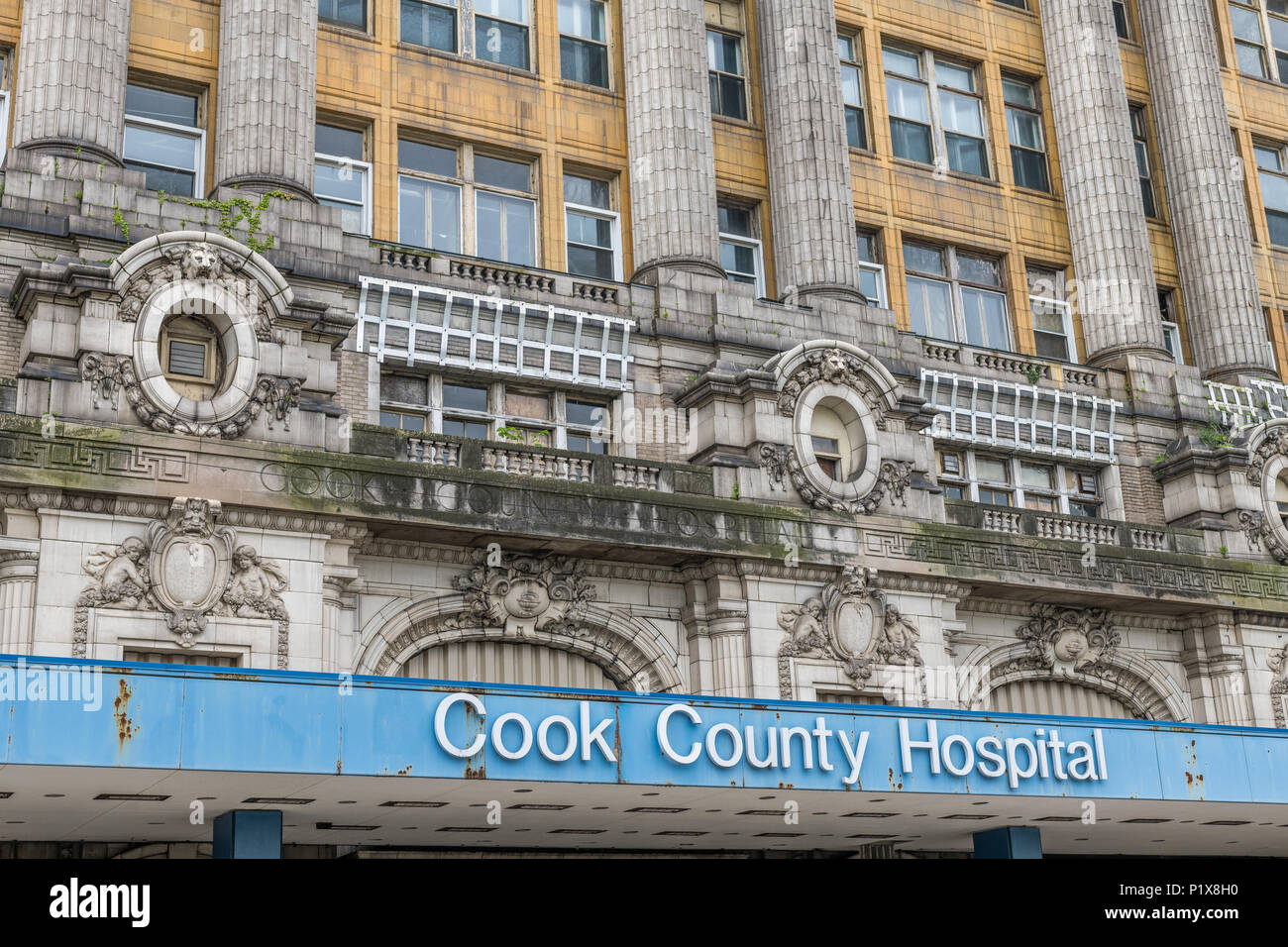 Cook County Hospital durante la cerimonia rivoluzionaria la sua riqualificazione Foto Stock