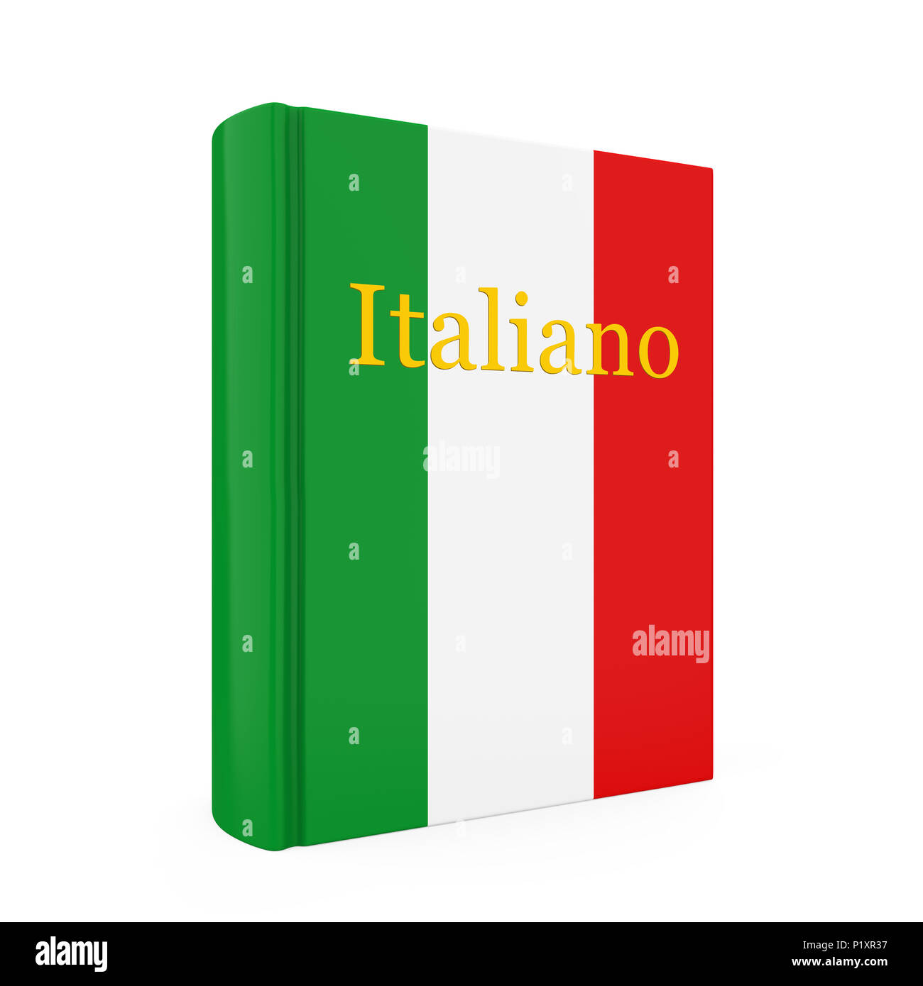 Dizionario italiano Libro isolato Foto Stock