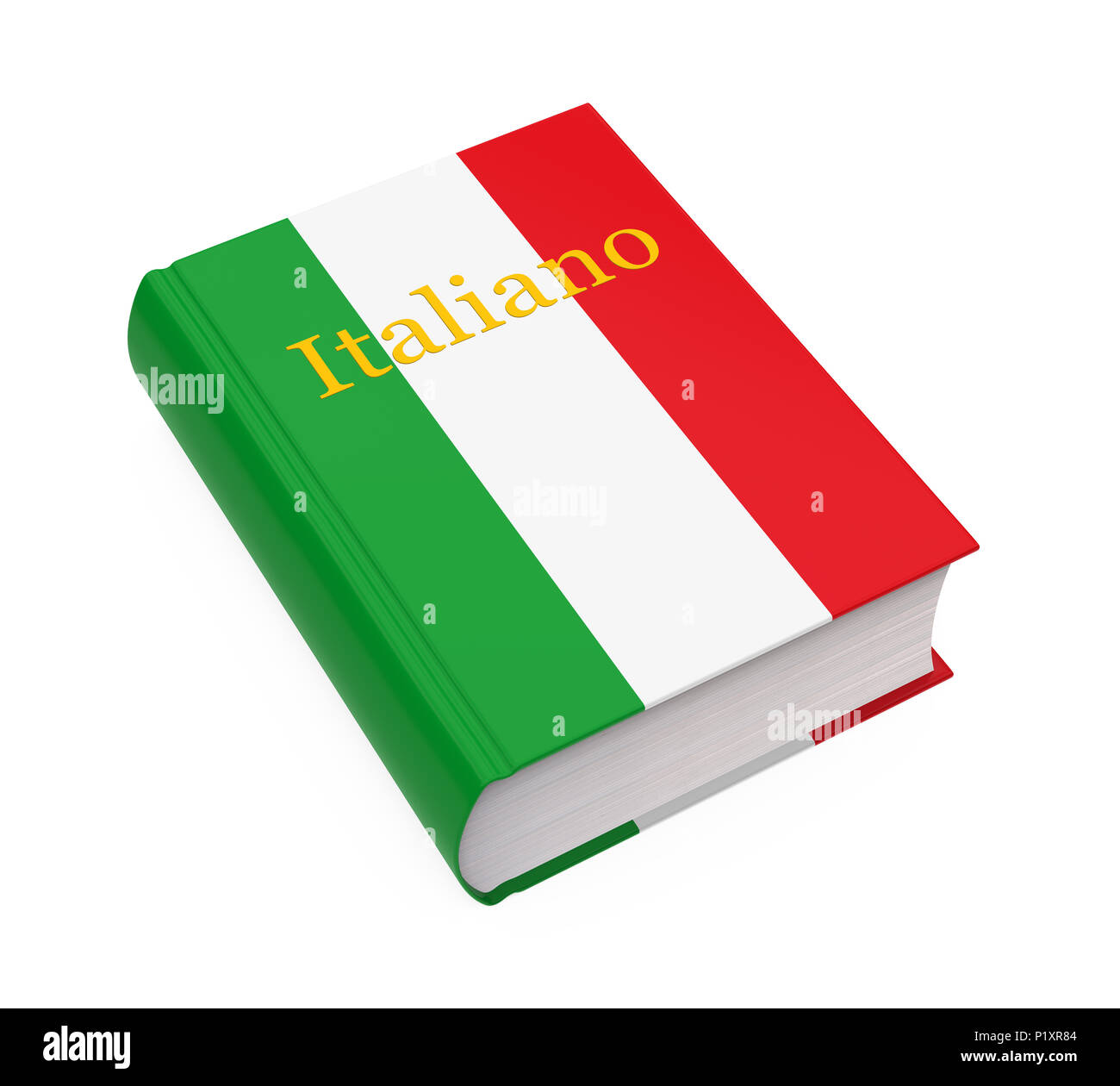 Dizionario italiano Libro isolato Foto Stock