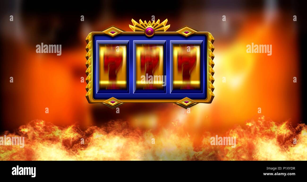 Casino slot machine e fuoco ardente Foto stock - Alamy
