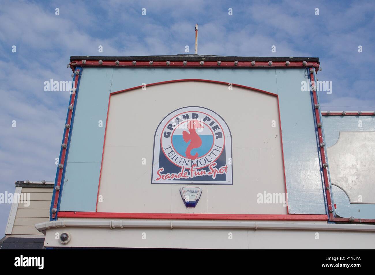 Grand Pier - Mare un posto divertente a Teignmouth Pier, South Devon Foto Stock