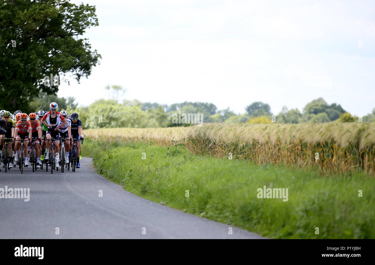 Una vista generale durante la prima fase dell'OVO energia donna Tour da Framlingham a Southwold. Stampa foto di associazione. Picture Data: Mercoledì 13 Giugno, 2018. Vedere PA storia ciclismo donne Tour. Foto di credito dovrebbe leggere: Steven Paston/PA FILO Foto Stock