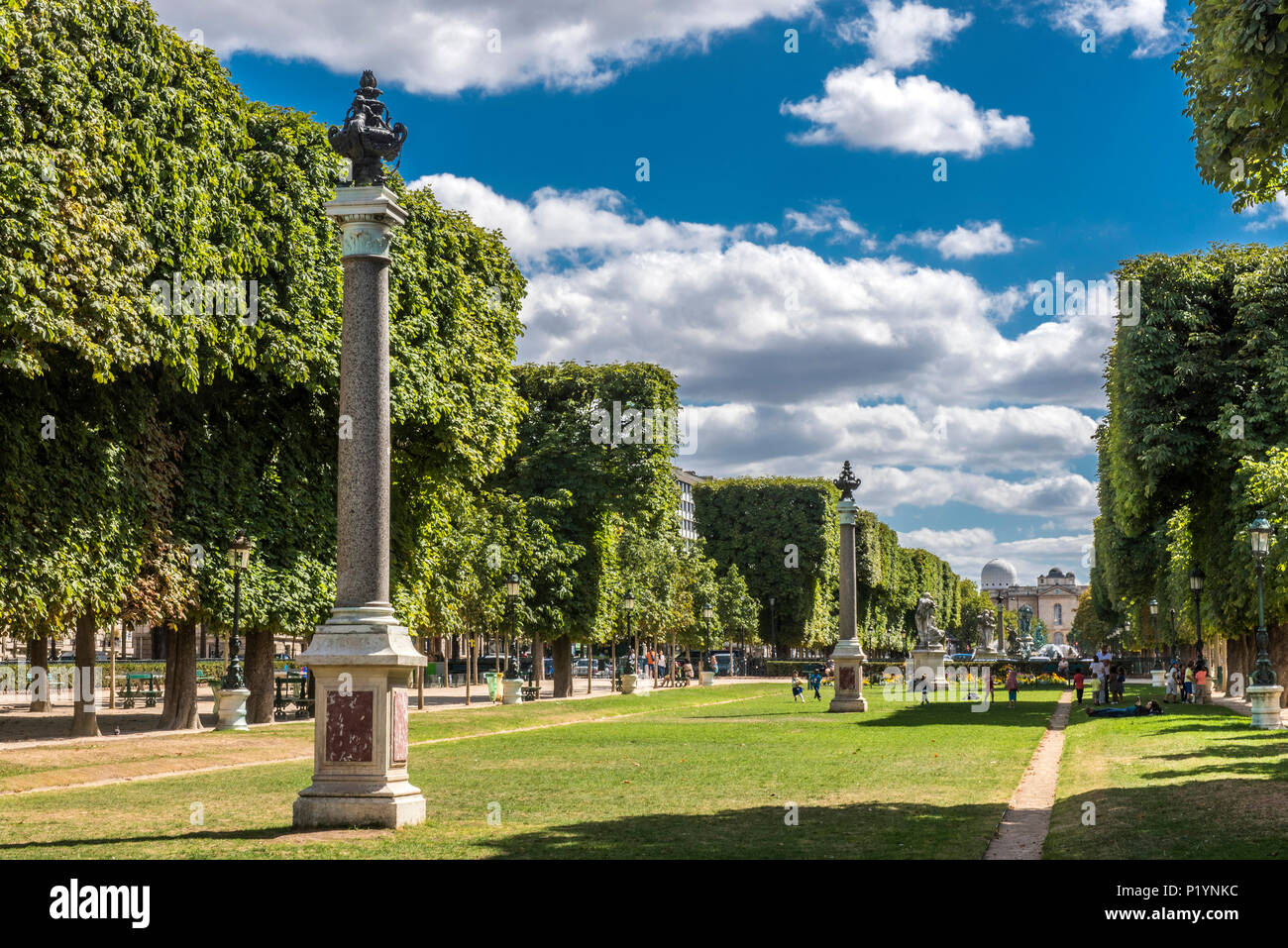 Francia, Parigi 6° distretto, avenue de l'Observatoire, Esplanade Gaston Monnerville Foto Stock