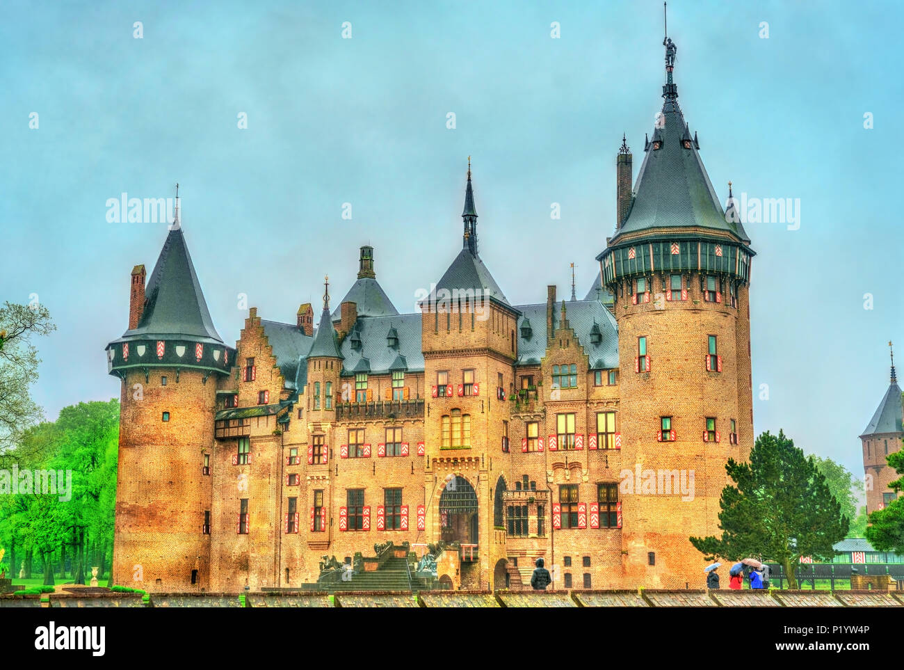 De Haar castello nei pressi di Utrecht, Paesi Bassi Foto Stock