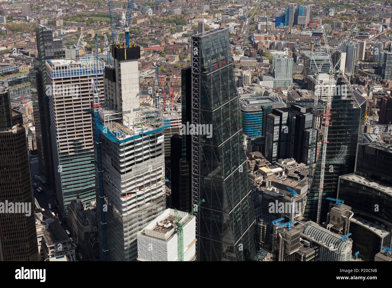 Una veduta aerea della città di Londra Foto Stock