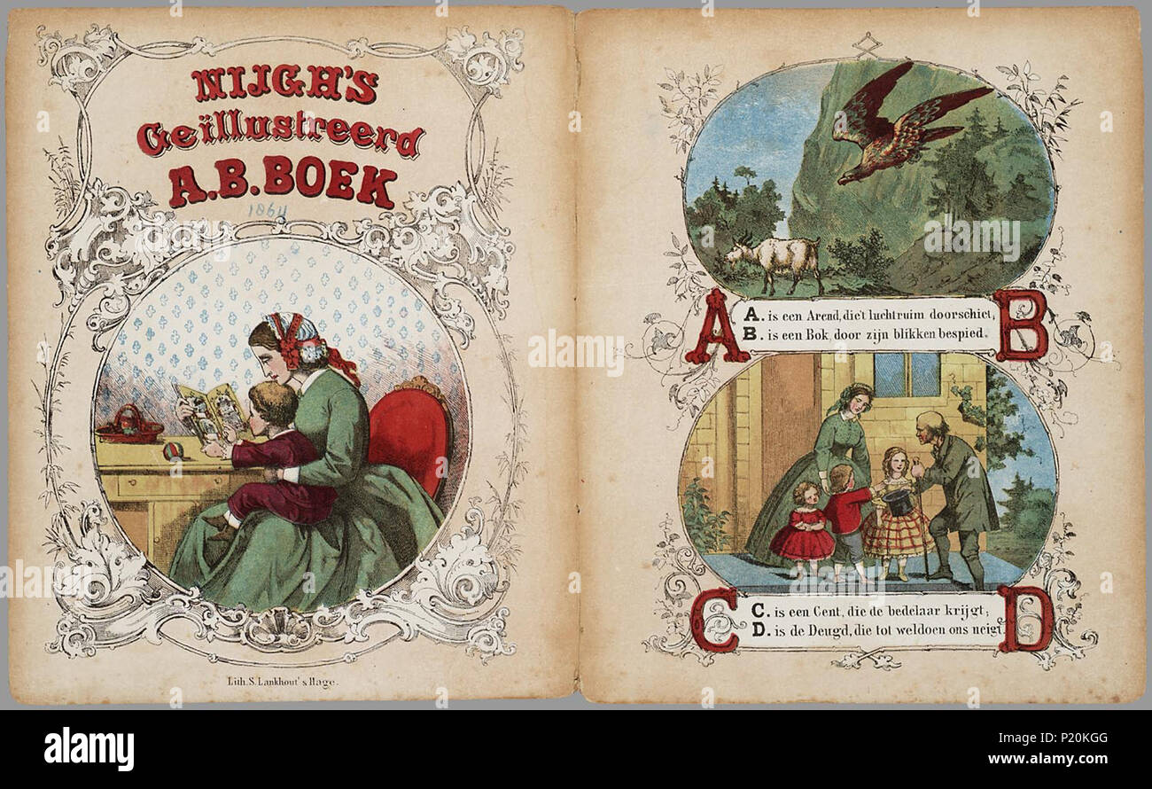 PRB01 142196576 003, 16-02-2006, 09:55, 8C, 4384x2862 (880+4056), 100%%%%, Prentenboeken, 1/100 s, R42.9, G26.0, B34.4 202 Nijghs geïllustreerd A.B. boek - PPN 142196576 - Immagine 3 Foto Stock