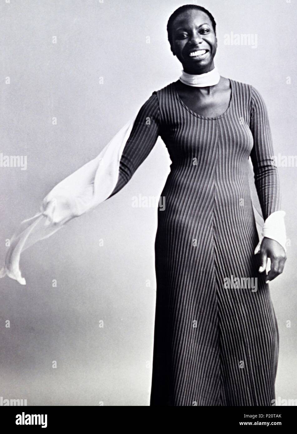 La cantante Nina Simone. Foto Stock