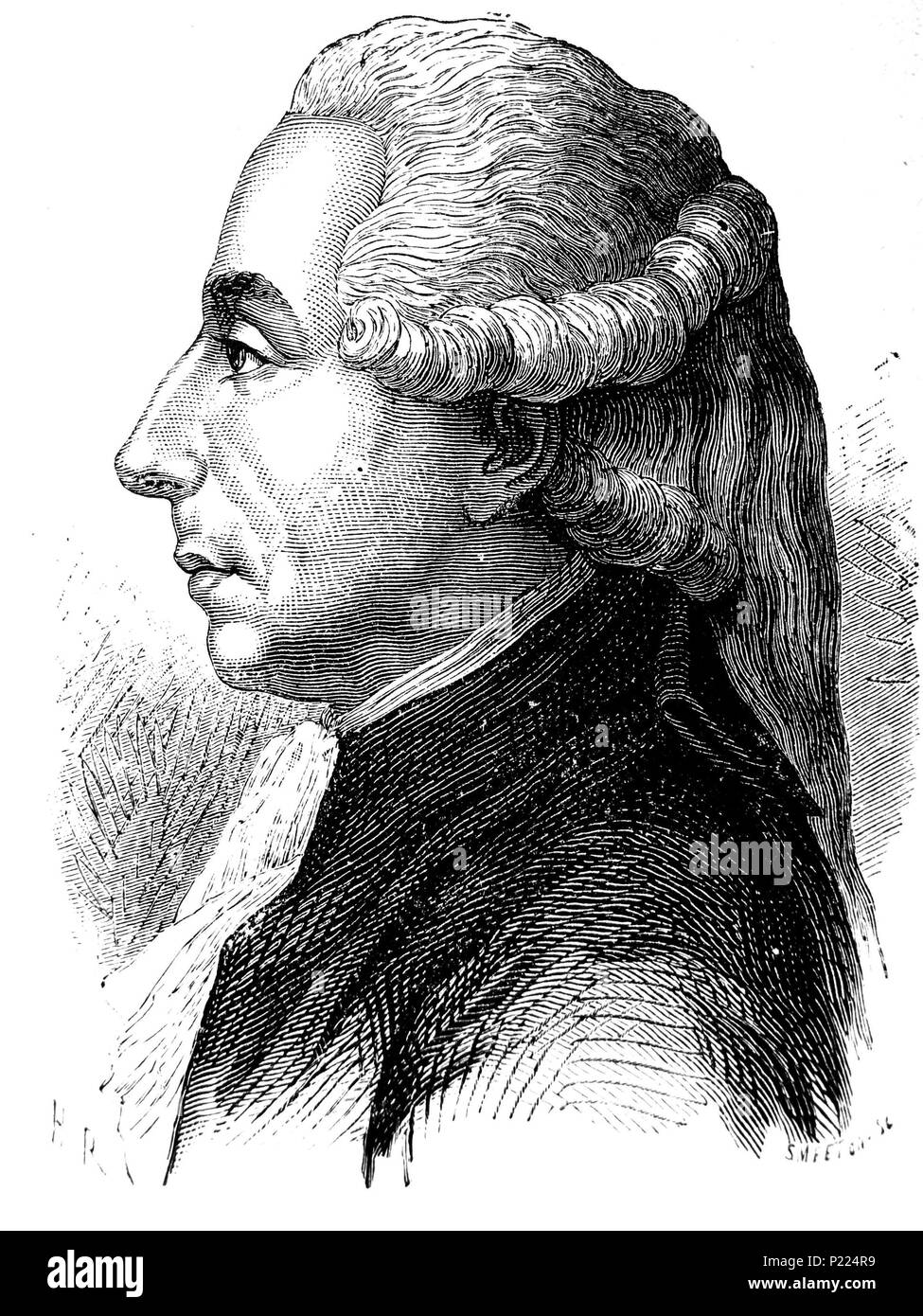 . Bailly 8 AduC 026 Bailly (1736-1793) Foto Stock