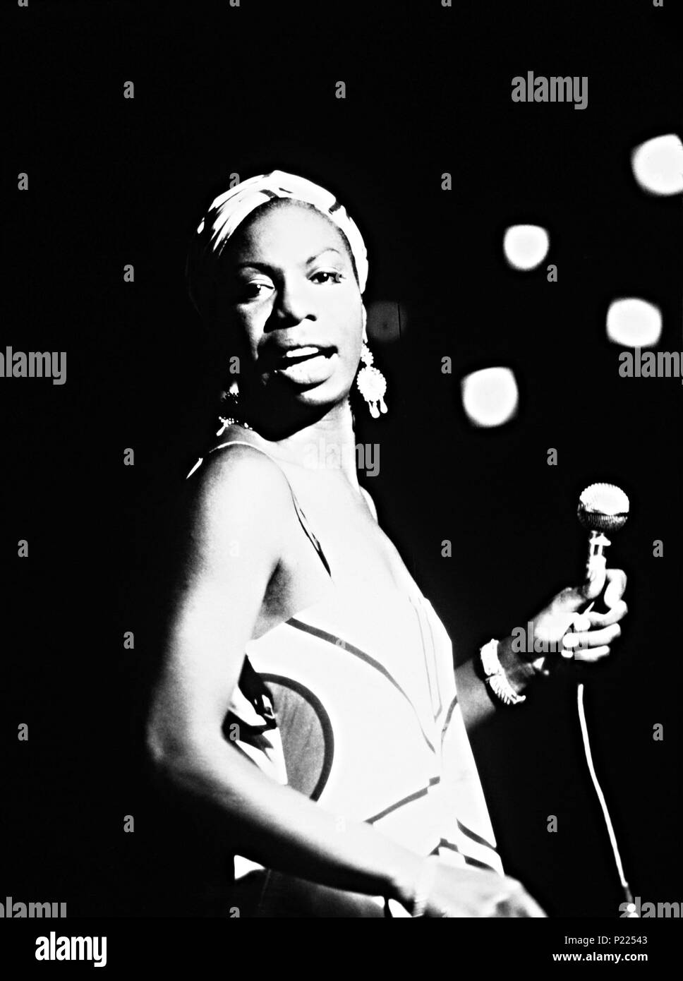 La cantante Nina Simone. Foto Stock