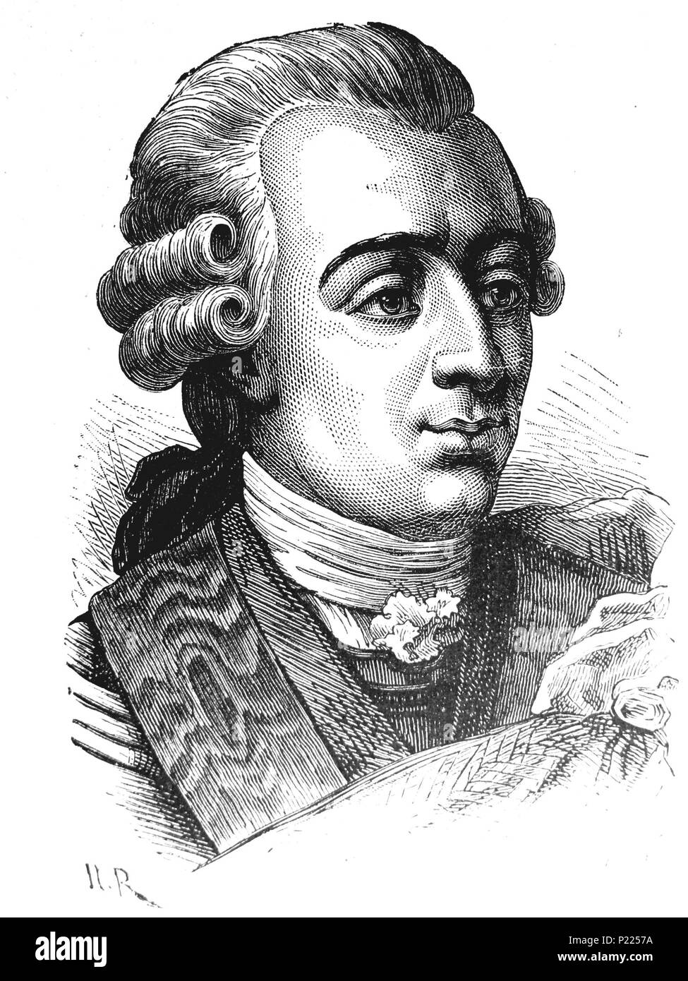 9 AduC 235 Gustave III (roi de Suède, 1746-11792) Foto Stock