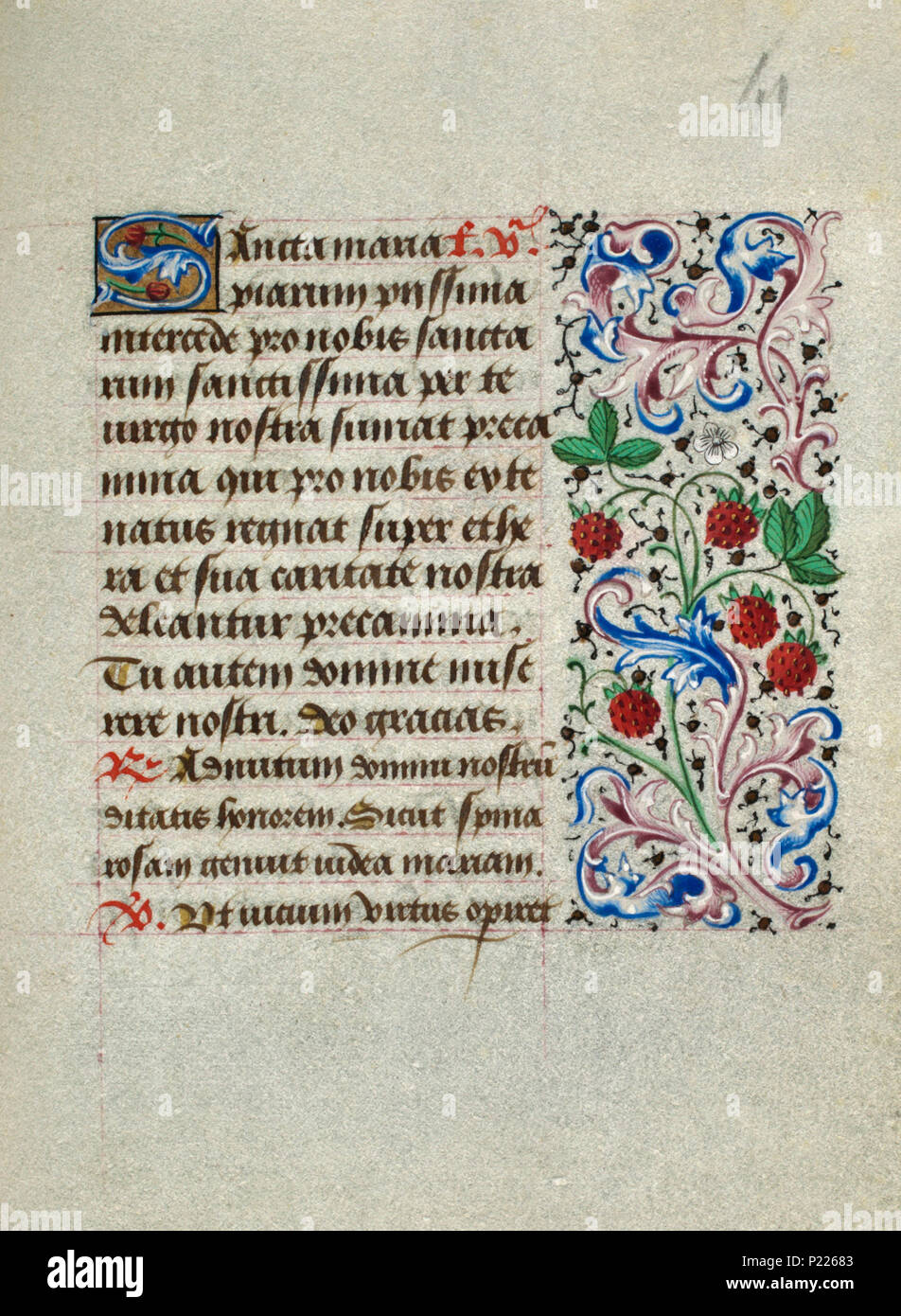 . Folio 041r dal Libro d Ore di Simon de Varie - KB 74 G37 . Folio 041r dal Libro d Ore di Simon de Varie - KB 74 G37 . 1455 34 Libro d Ore di Simon de Varie - KB 74 G37 - folio 041r Foto Stock